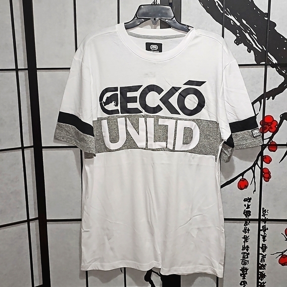 Ecko‎ Unltd White Graphic Tee Shirt NWT Large - Picture 1 of 5